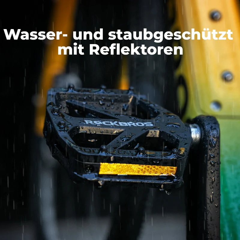 Fahrradpedale aus Nylon mit Reflektoren, rutschfeste Leichte Breite Plattform