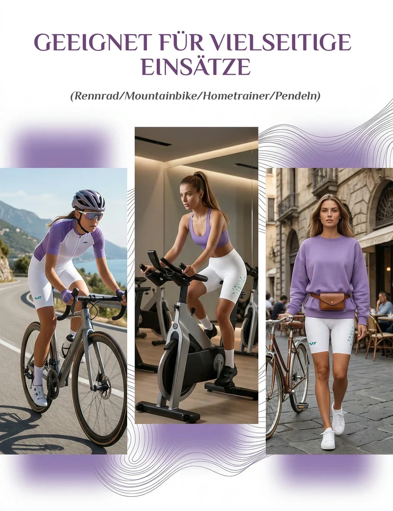 TVI Damen Fahrradhose Zonen-Polsterung (5-6h)