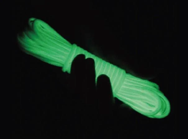 Abspannleine glow in the dark + Spanner 4 x 3 m – Durchmesser/MM 3, 3 Meter