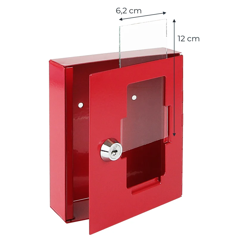 Ersatzglasscheibe Notschlüsselkasten, HMF 1022, 12 x 6,2 cm