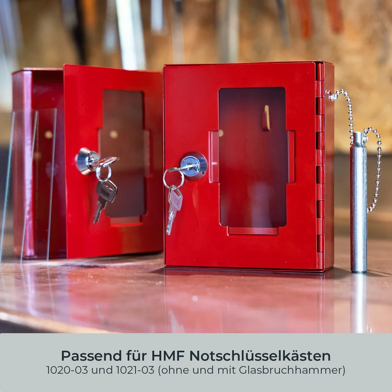 Ersatzglasscheibe Notschlüsselkasten, HMF 1022, 12 x 6,2 cm