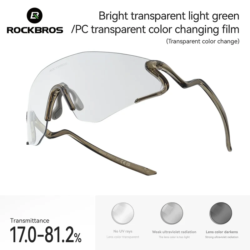 Photochrome Fahrradbrille mit UV400 Schutz