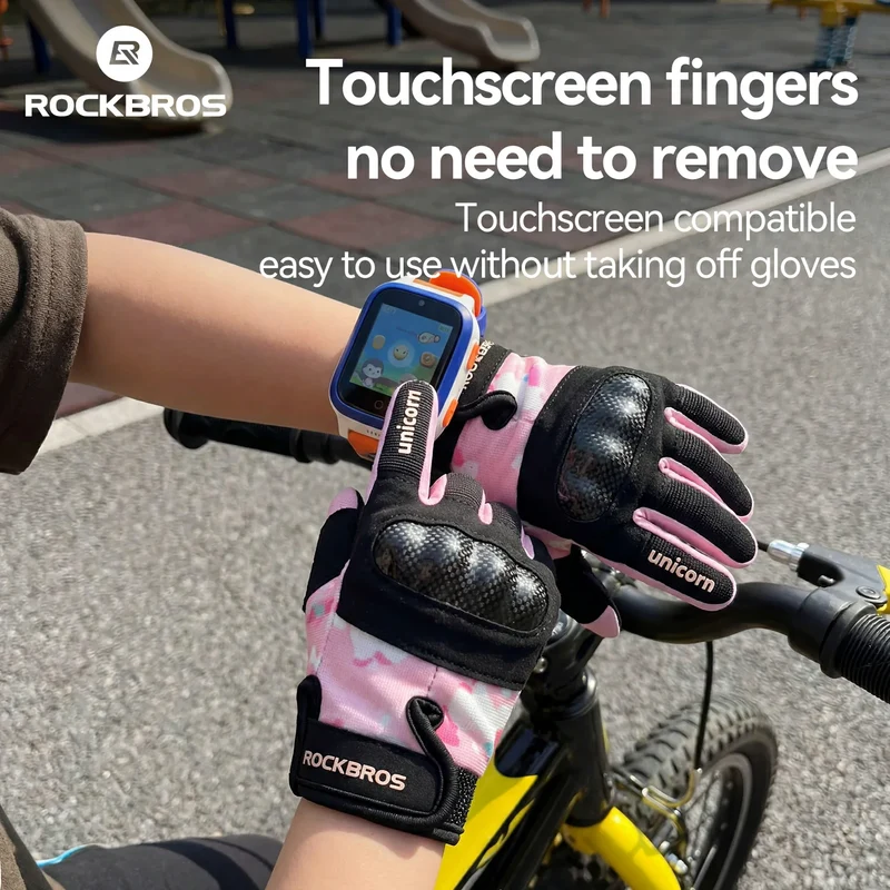 Kinder Fahrradhandschuhe Ganzfinger mit Hard Shell Schutz