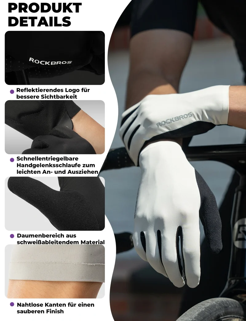 Fahrradhandschuhe – rutschfest & stoßabsorbierend mit SBR-Polster