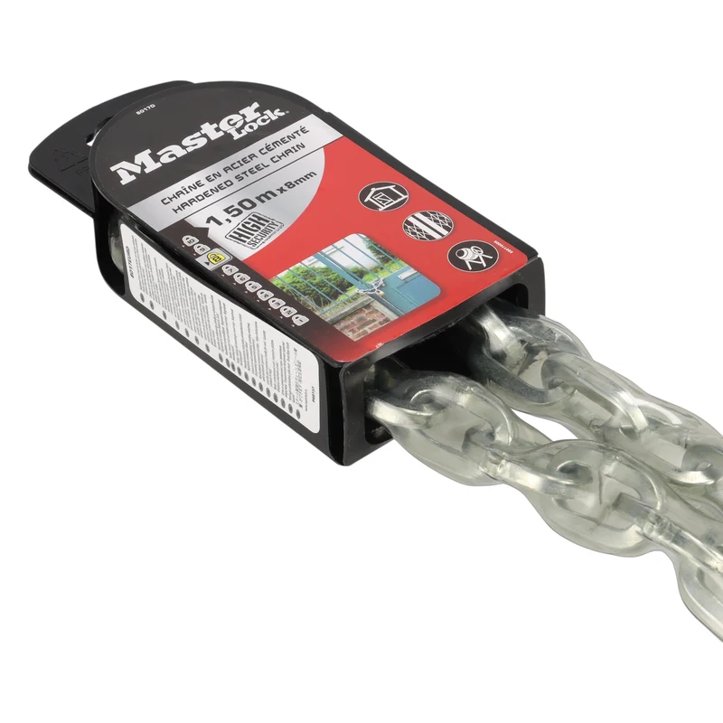 Master Lock 8017 Stahlkette | 8 mm x 1500 mm | Vinylbeschichtet | Sicherheitsklasse 8