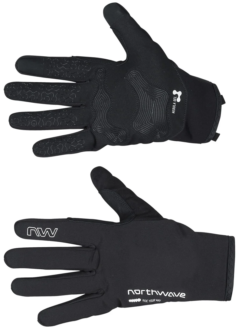 Northwave Fast Pro Gel Handschuhe lang Touchscreen-kompatibel black