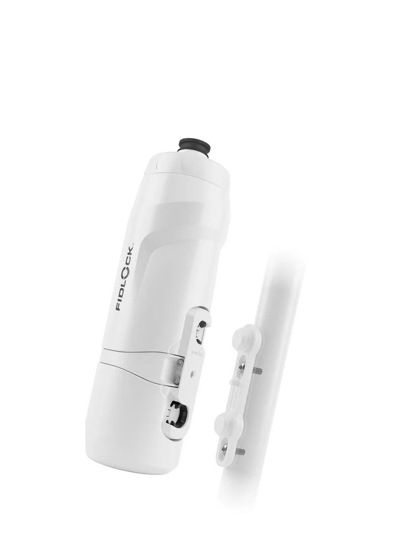 Fidlock Twist Trinkﬂasche Set für magnet-mechanisches Flaschenhaltersystem inkl. Halter polar white