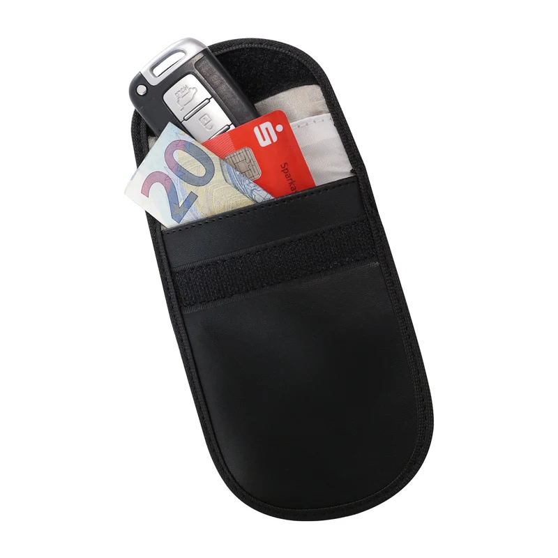 RFID Schutztasche Smartphone Autoschlüssel, Abschirmung, HMF 3403-02, 13,5 x 9,5 x 1,5 cm