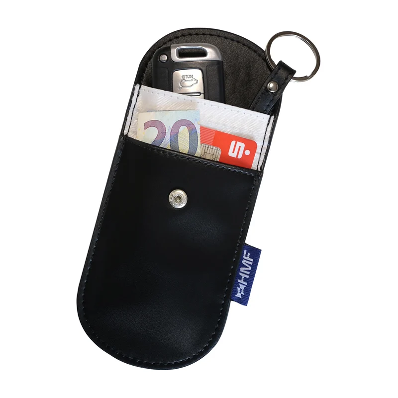 RFID Schutztasche Autoschlüssel, Abschirmung Keyless-Go, HMF 3401-02, 13 x 8,5 x 1,2 cm