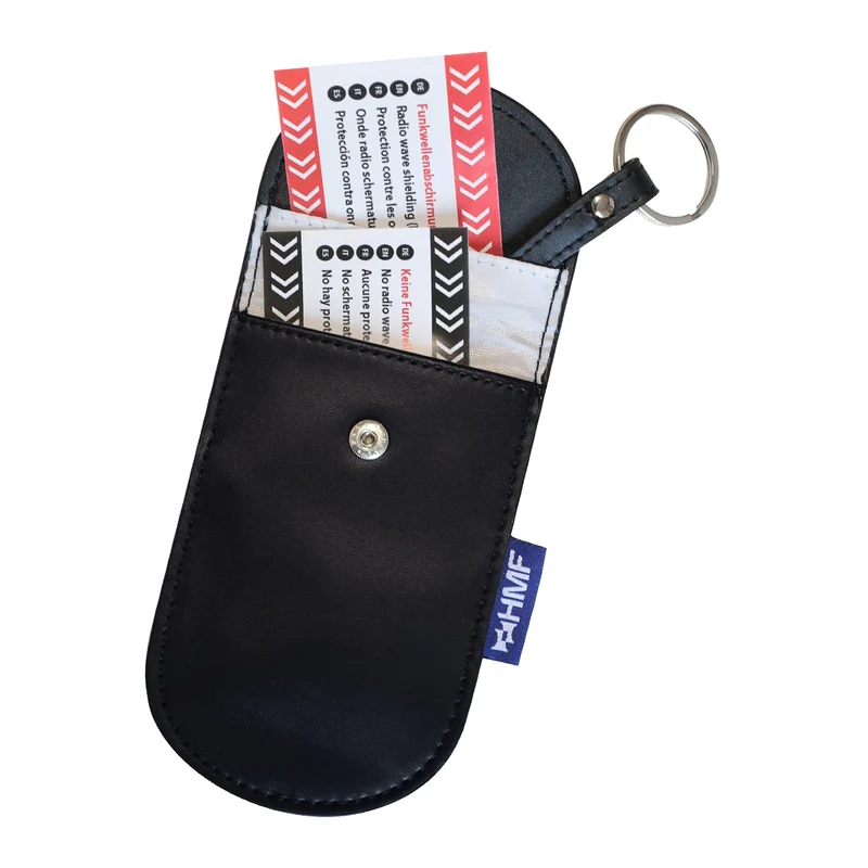 RFID Schutztasche Autoschlüssel, Abschirmung Keyless-Go, HMF 3401-02, 13 x 8,5 x 1,2 cm