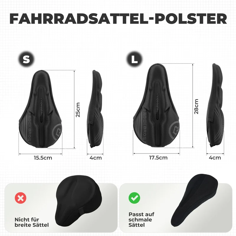 Fahrrad Sattelbezug Gelüberzug für Fahrradsitz