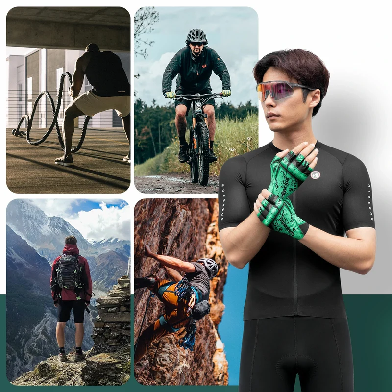 Fahrradhandschuhe Herren, Sommer Radhandschuhe Halbfinger