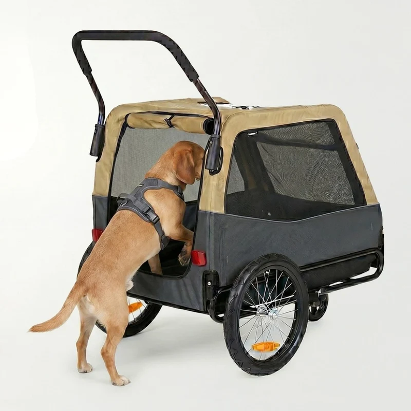 Remorque vélo pour chien 2-en-1 Polisport jusqu’à 23 kg