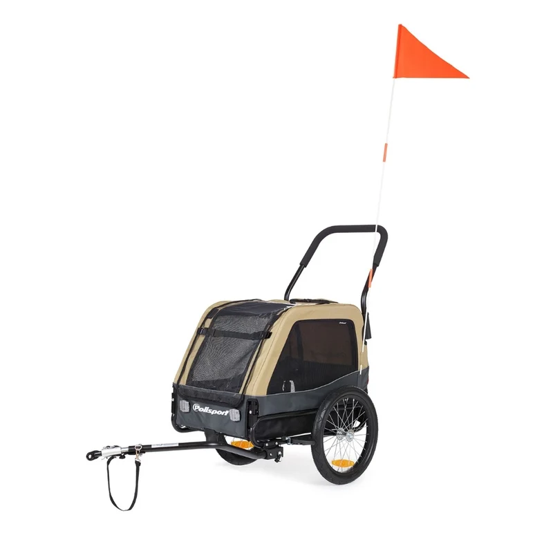 Remorque vélo pour chien 2-en-1 Polisport jusqu’à 23 kg