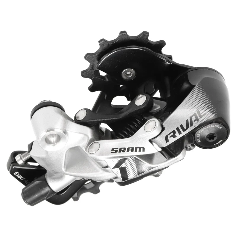 SRAM Rival 1 Schaltwerk | 11-fach | langer Käfig | Type 3.0 | 11-32 bis 10-42 | Schwarz/Silber