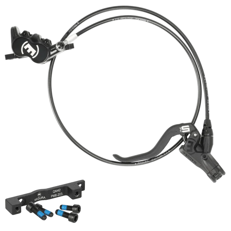 Magura MT5 Scheibenbremse Vorderrad | 4-Kolben | 900 mm Leitung | inkl. QM42 Adapter für 203 mm