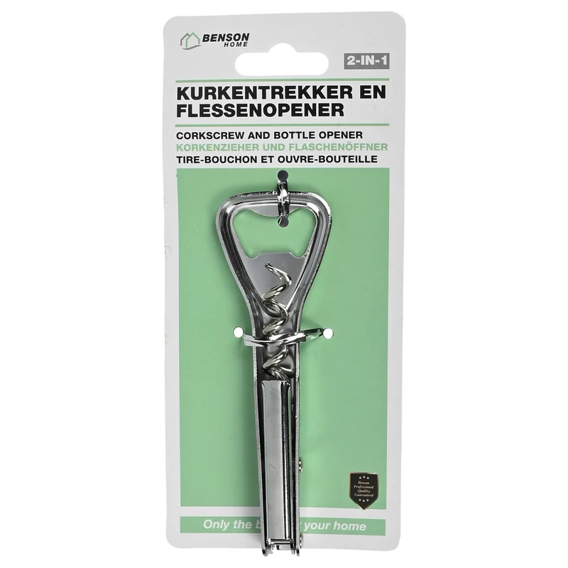 Korkenzieher und Flaschenöffner 2-in-1