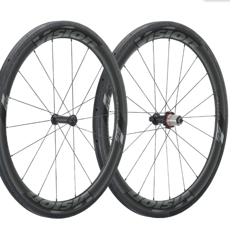 Vision Metron 55 SL Carbon Laufradsatz 28" | Felgenbremsen | Tubular Schlauchreifen KLEBEREIFEN! | Shimano HG (B-Ware)