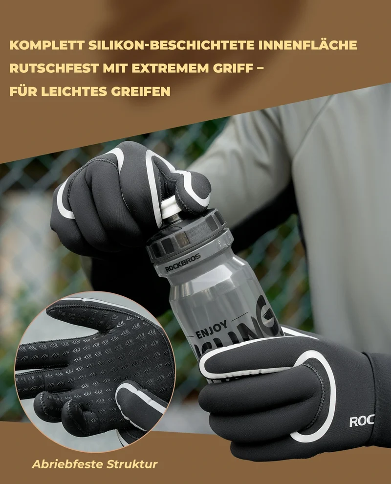 Fahrradhandschuhe Winter, Wasserdicht und Winddicht S365
