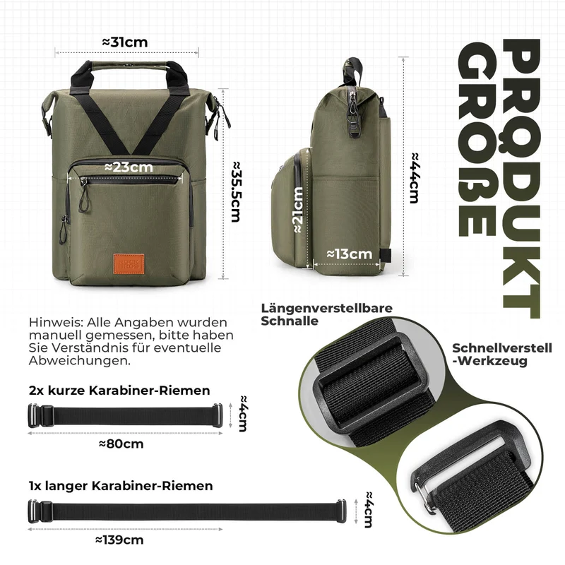 Fahrradtasche Lenkertasche für Brompton 10L+1.5L