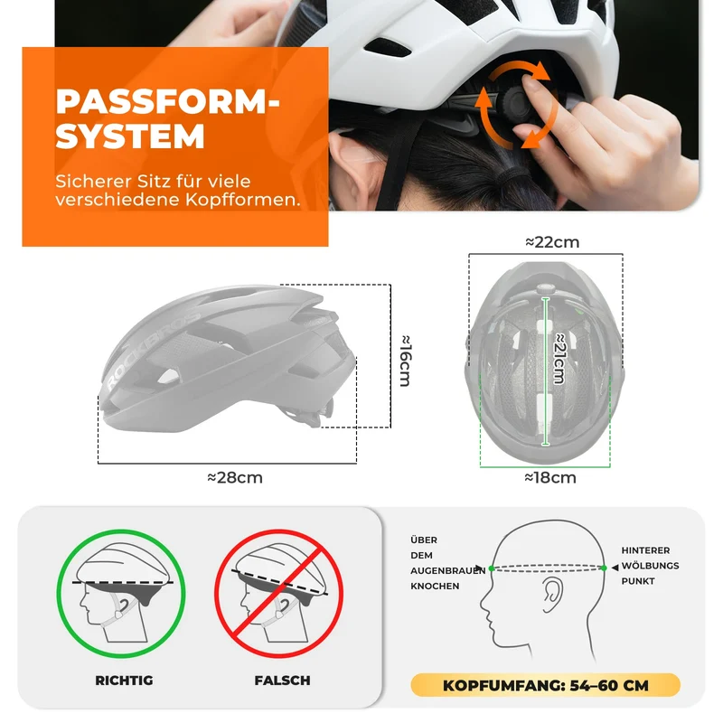 Fahrradhelm mit Magnetverschluss –54-60CM