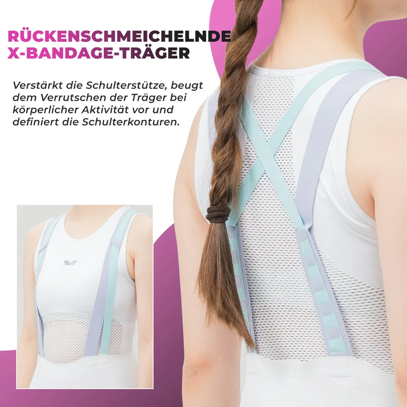 TVI Damen Bib-Shorts Fahrradhose Zonen-Polsterung (5-6h)