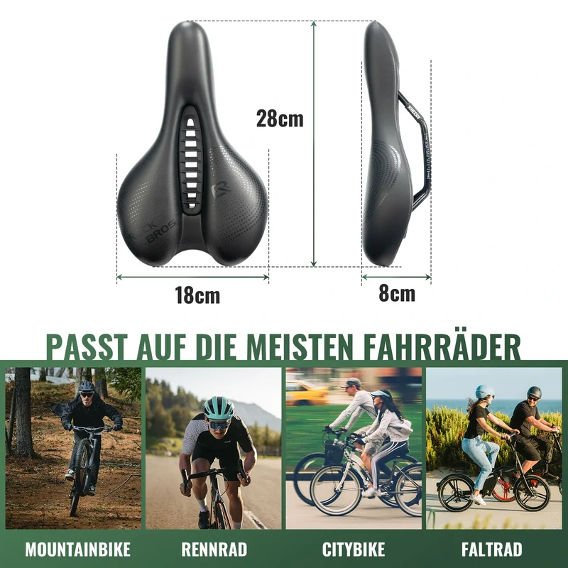 Fahrradsattel Druckentlastend Ergonomisch mit Aussparung