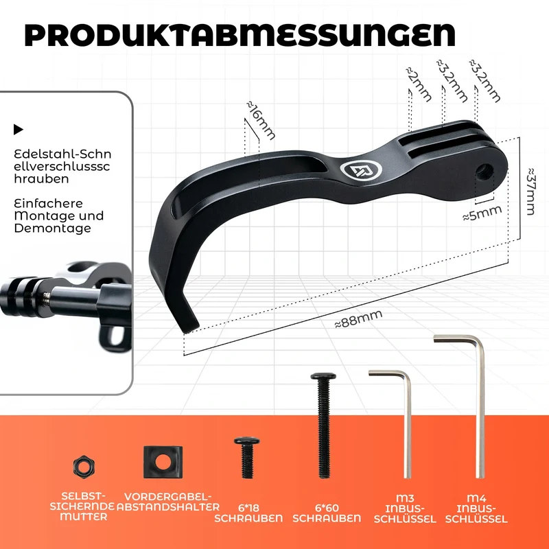 Fahrradlicht-Halterung für Vordergabel, für Falträder, Brompton Fahrradzubehör