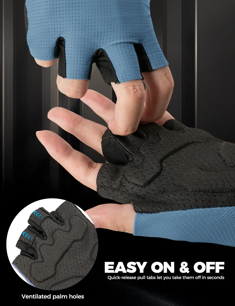 Halbfinger Fahrradhandschuhe mit PORON XRD Polster
