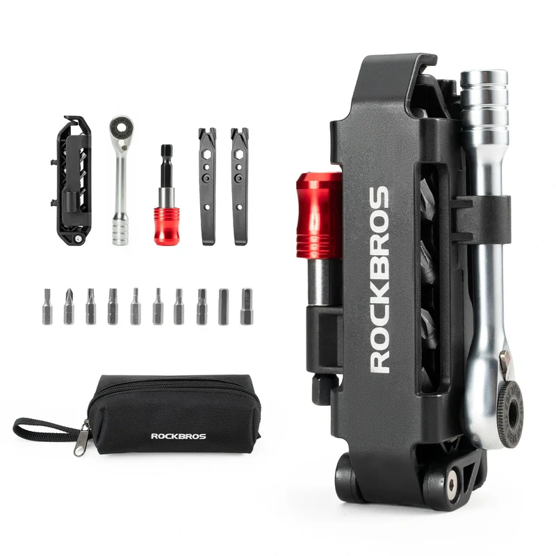 10-in-1 Fahrrad-Multitool mit Ratsche und Reifenhebern