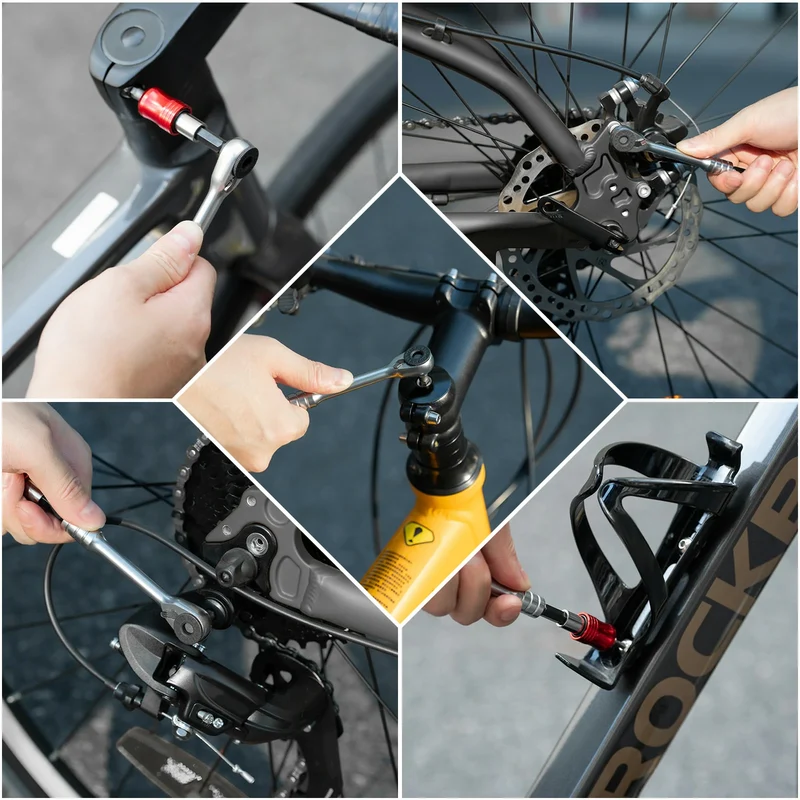 10-in-1 Fahrrad-Multitool mit Ratsche und Reifenhebern