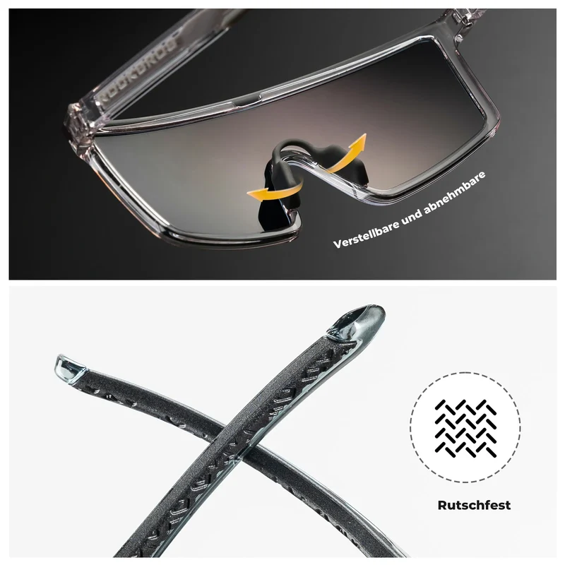 Photochromatisch Fahrradbrille, UV400 mit TR90 Rahmen