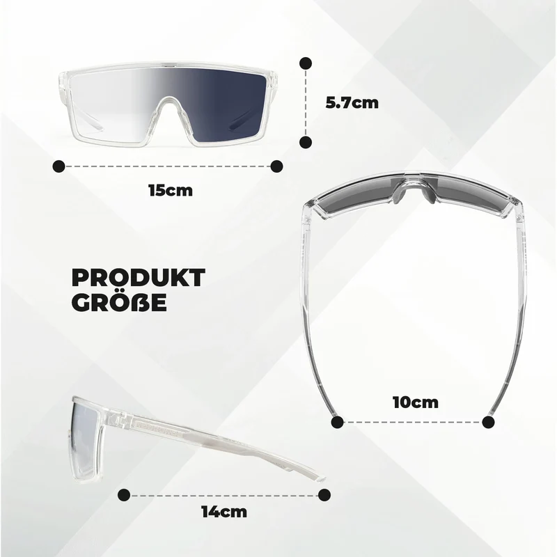 Photochromatisch Fahrradbrille, UV400 mit TR90 Rahmen