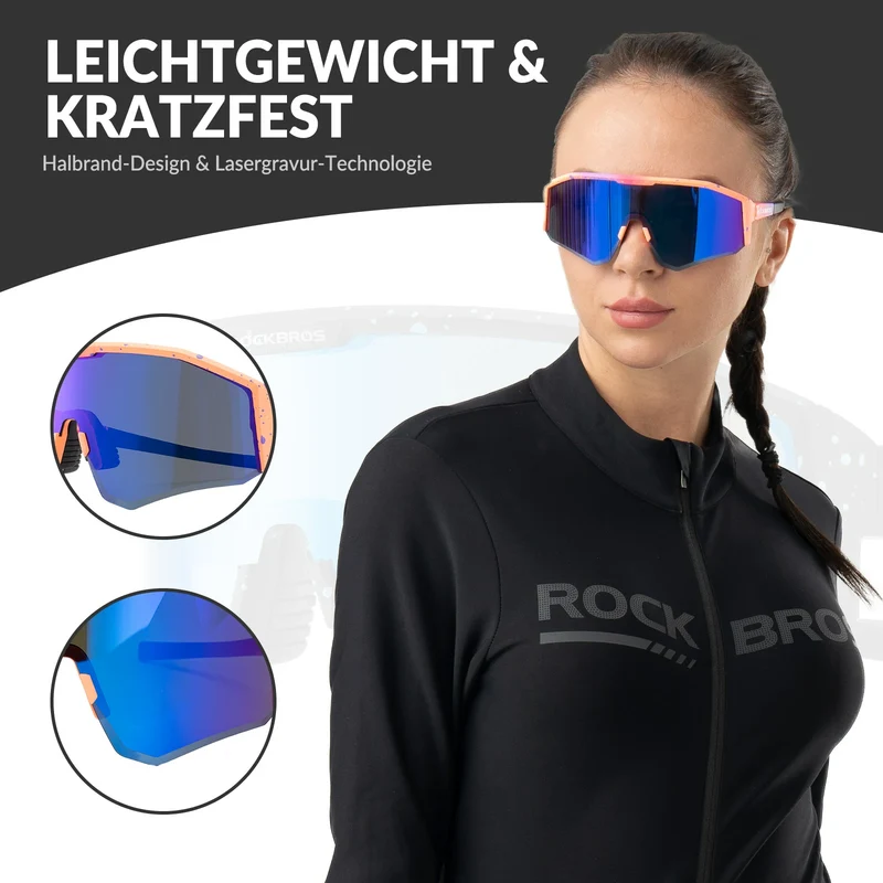 Polarisierte Fahrradbrille mit Verstellbaren Bügeln