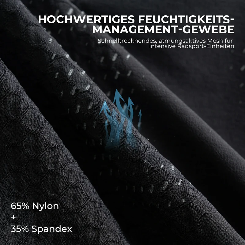 Trägerhose Fahrrad Herren mit Elastisch 4D Ergonomisches Sitzpolster