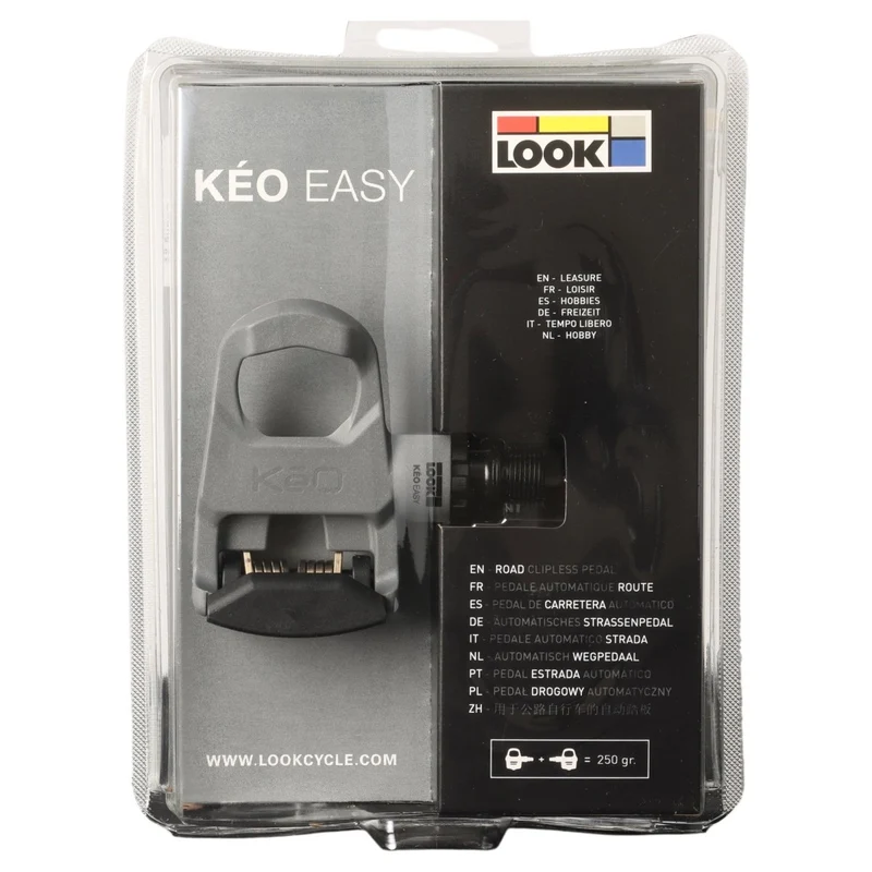 LOOK Keo Easy Pedale grau | Rennrad Klickpedale inkl. Cleats