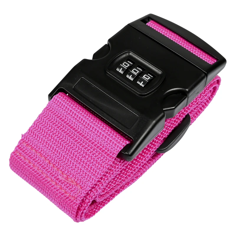 Kofferband + Zahlenschloss fuchsia – Länge ca. 200 cm, Breite ca. 5 cm, 200 cm