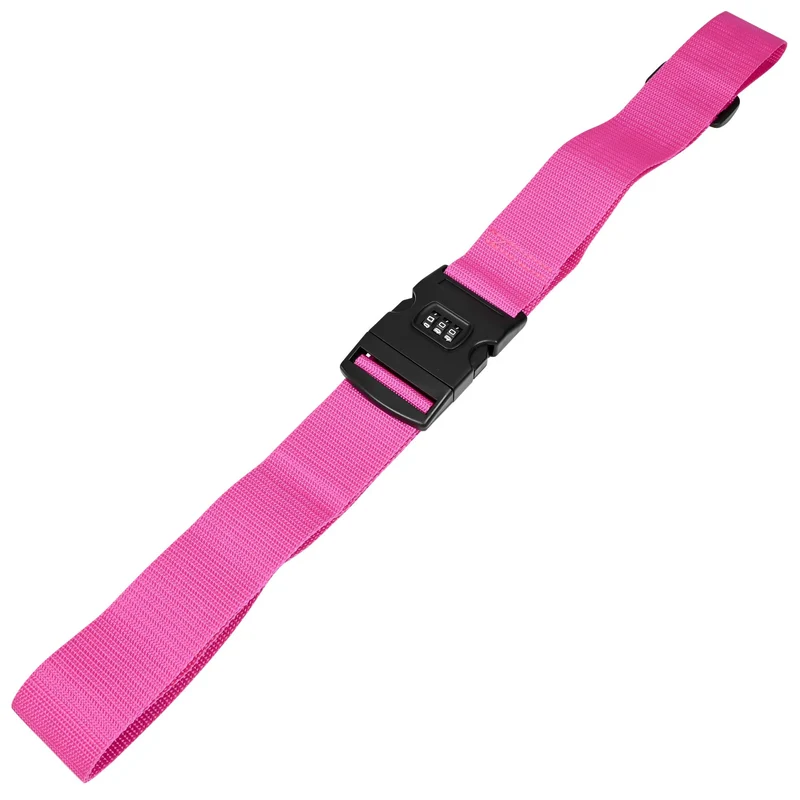 Kofferband + Zahlenschloss fuchsia – Länge ca. 200 cm, Breite ca. 5 cm, 200 cm