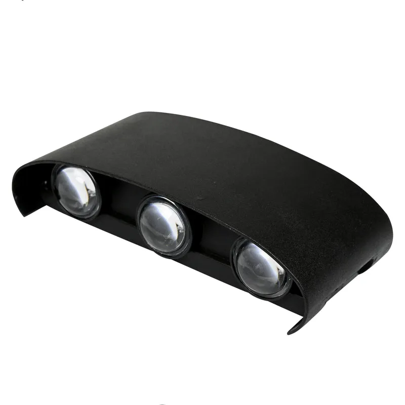 LED-Wandleuchte halbrund Up&Down-Light 3 Leuchtmittel IP65 – Wasserdicht IP65, Kabellänge 30 cm