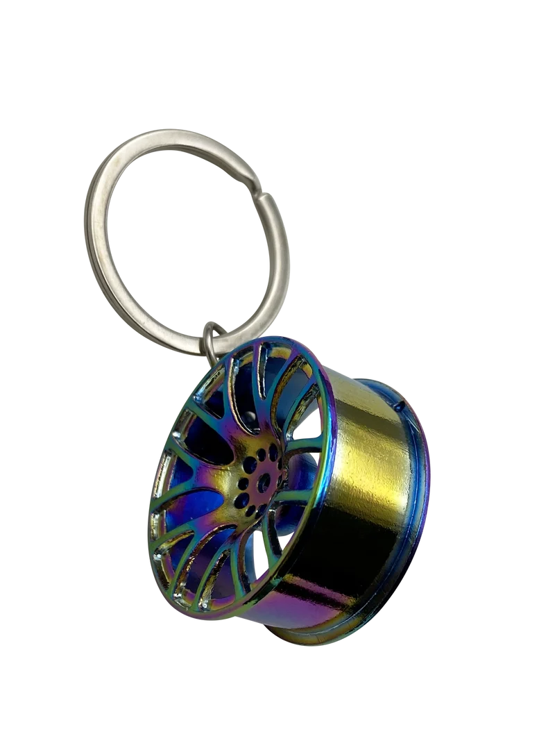 Anhänger für Schlüssel Modell Felge Rainbow
