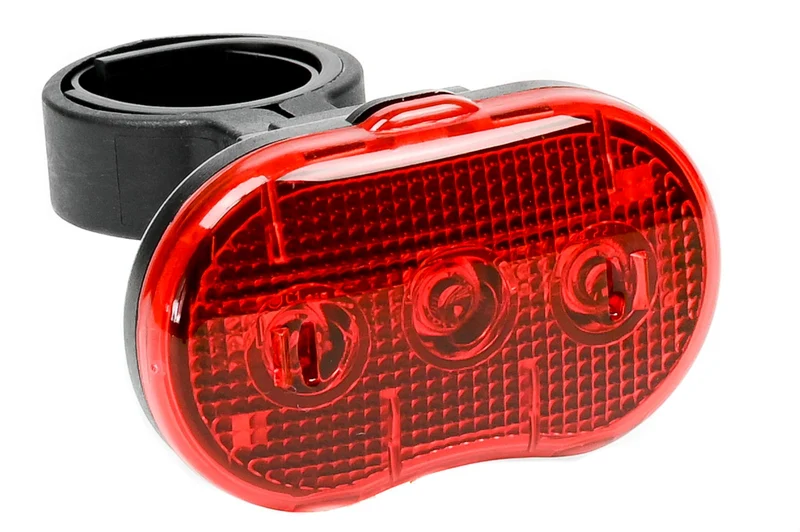 LED-Fahrradrücklicht rot – Funktion: Lauflicht-Blinken – an – aus, 31,8 mm