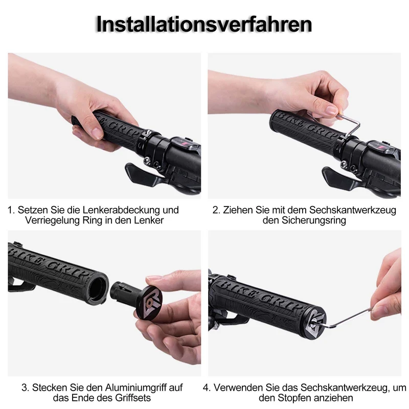 ROCKBROS Ultra-Leicht Fahrradgriffe aus Gummi mit Aluminium Lock-on Design