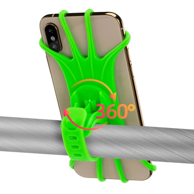 ROCKBROS Handyhalterung aus Silikon 360° Drehbar für Motorrad & Fahrrad