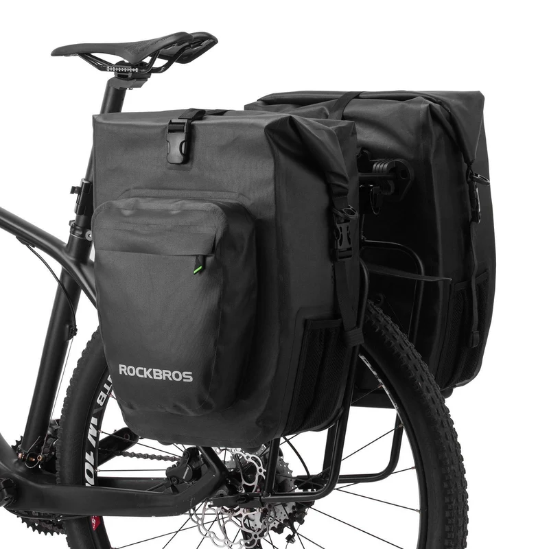 ROCKBROS Fahrrad hinter Gepäckträgertasche wasserdicht 20-27L für E-Bike/Rennrad/MTB