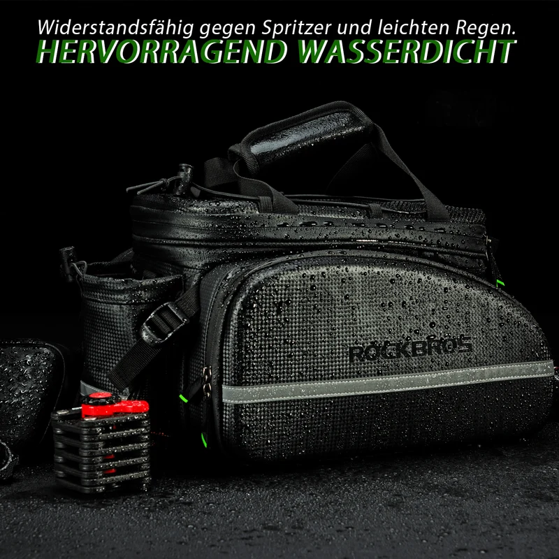 ROCKBROS Fahrrad Gepäckträgertasche 10-35L Wasserdicht Transporttasche