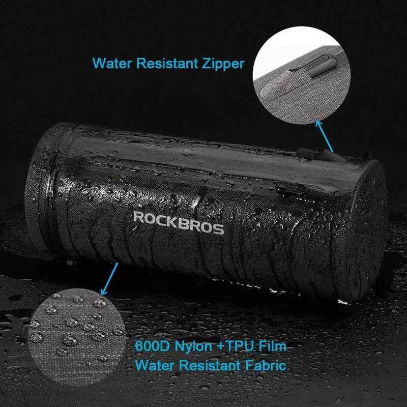 ROCKBROS 3 in 1 Wasserdichte Lenkertasche Zylindrisch Tragbar 2L