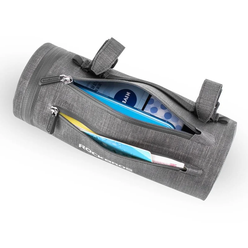 ROCKBROS 3 in 1 Wasserdichte Lenkertasche Zylindrisch Tragbar 2L