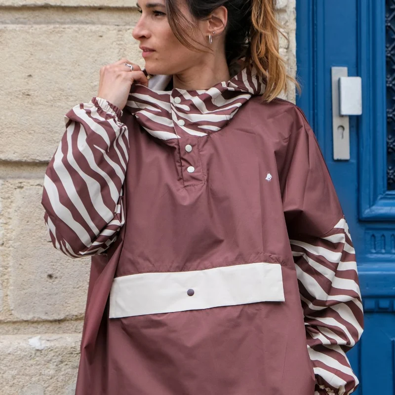 Poncho de pluie Poule Party adulte ou enfant Chocolate Zebra