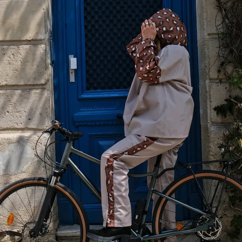 Pantalon de pluie vélo Poule Party adulte Léopard