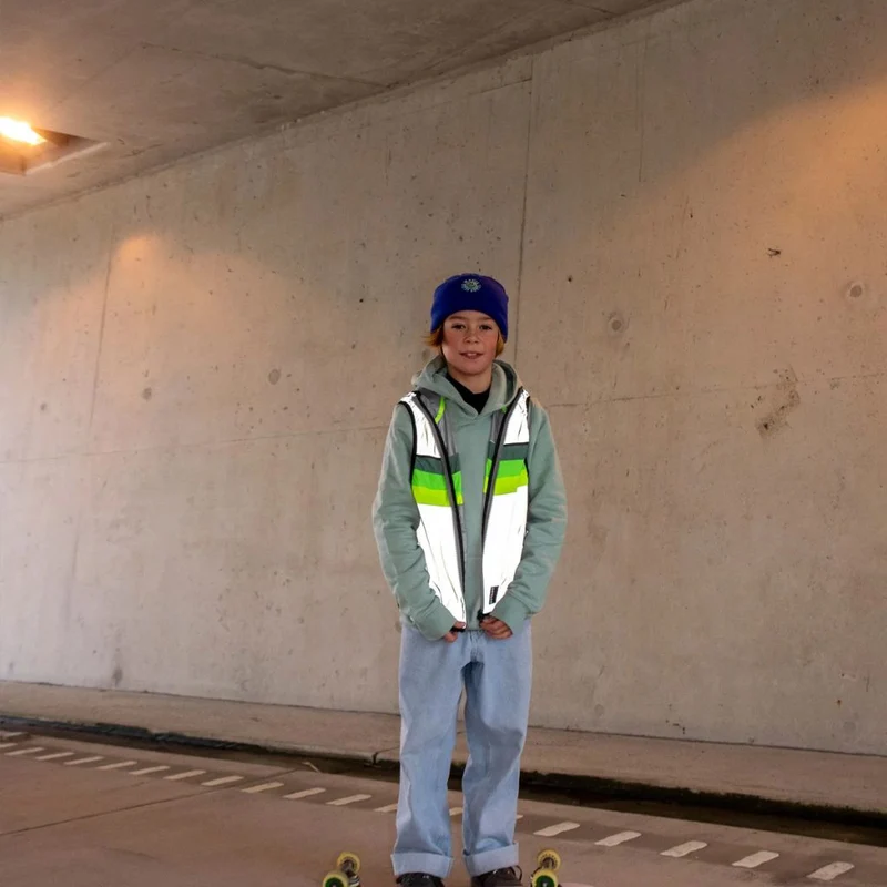 Gilet vélo réfléchissant enfant GoFluo North